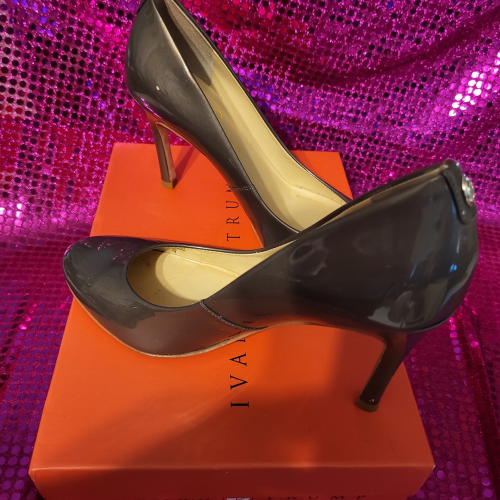 Ivanka Trump Charcoal Patent Heels